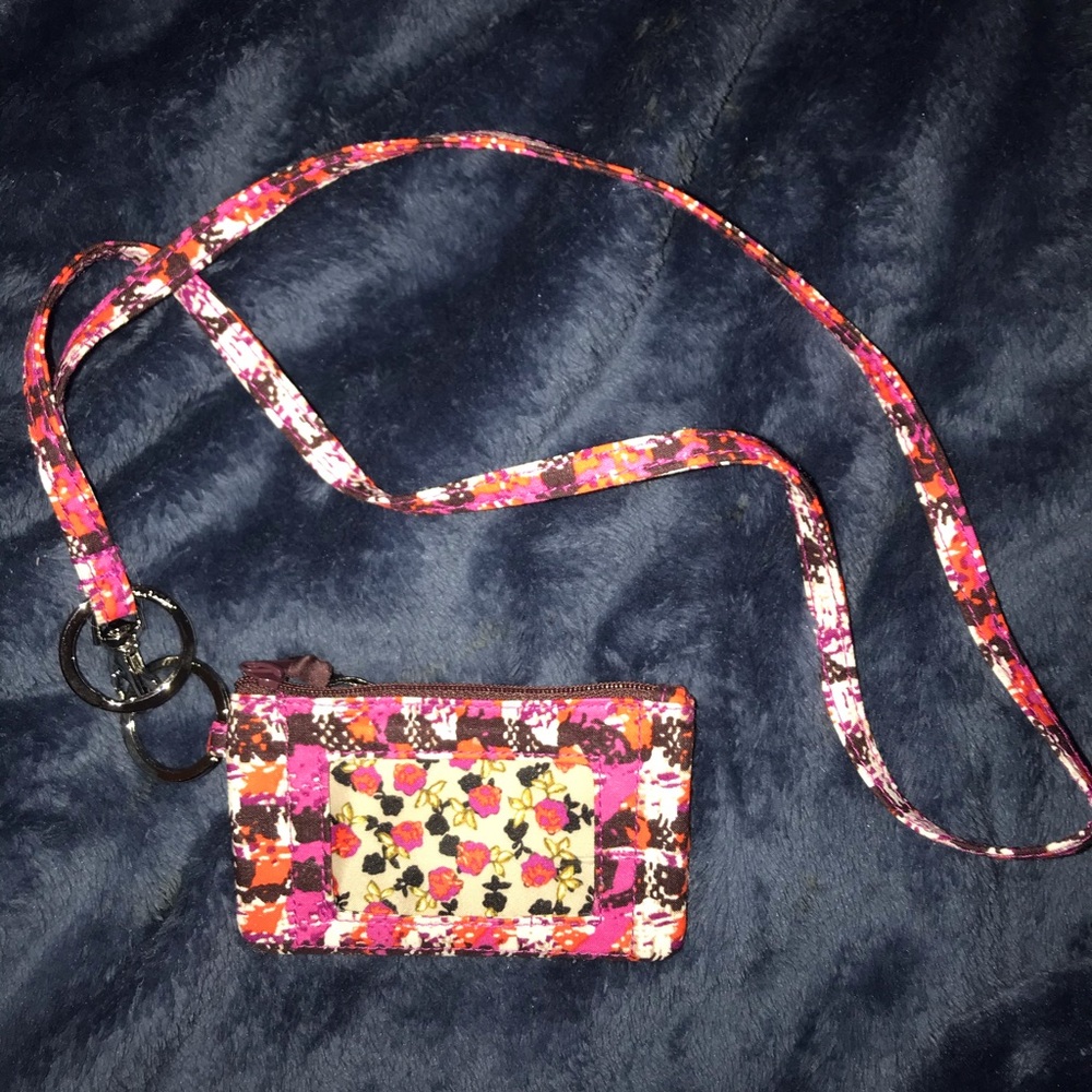 Vera Bradley ID wallet with lanyard
